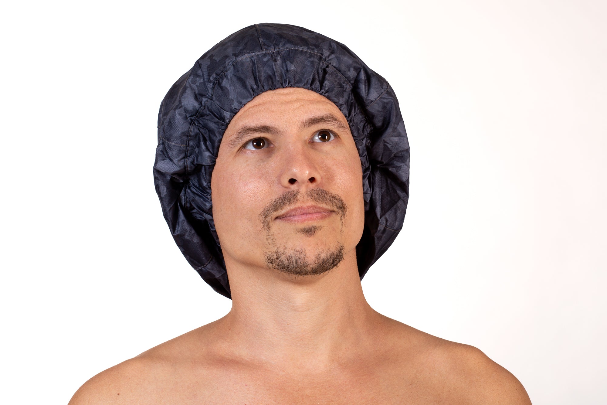 Black Camouflage Shower Cap For Men