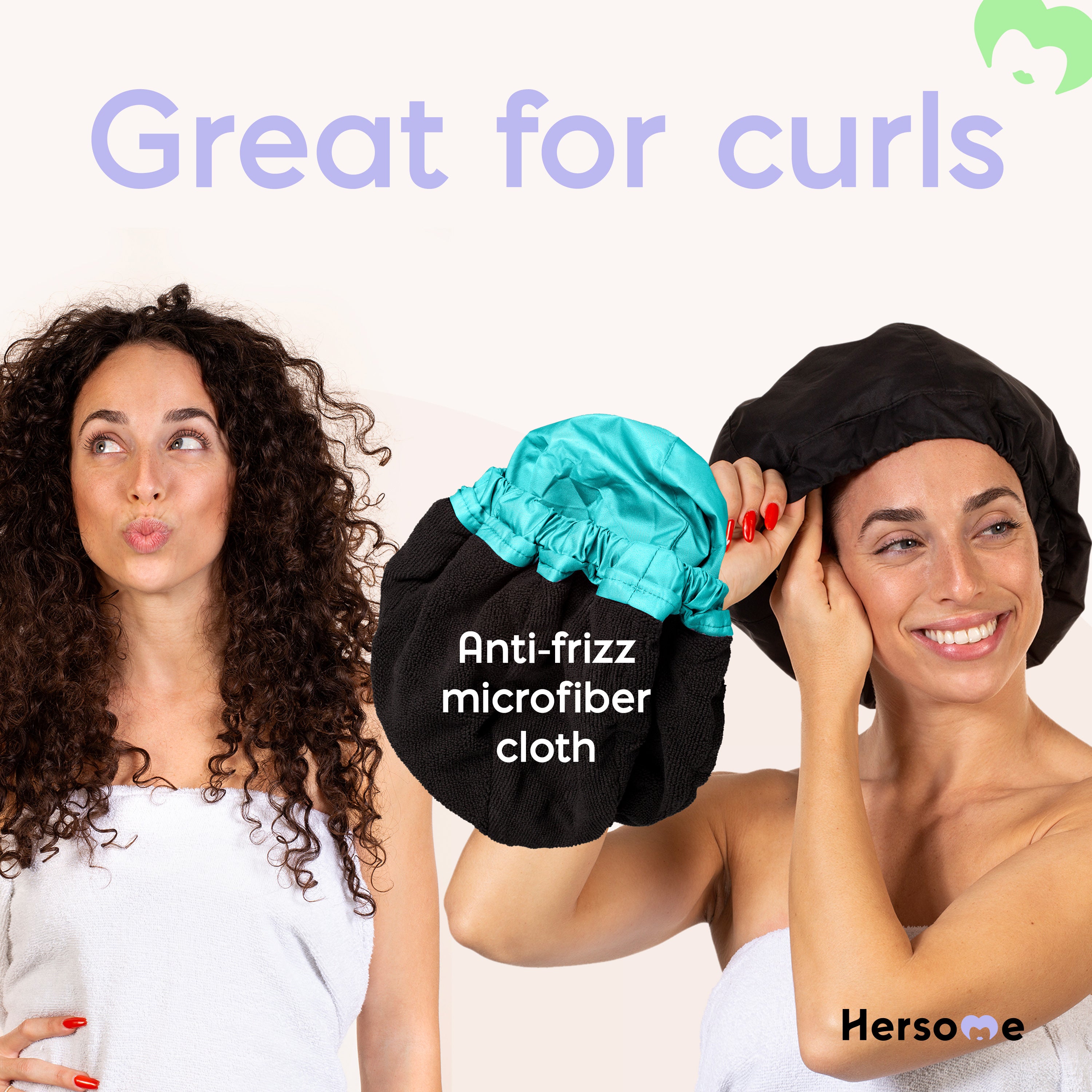Black shower cap for women