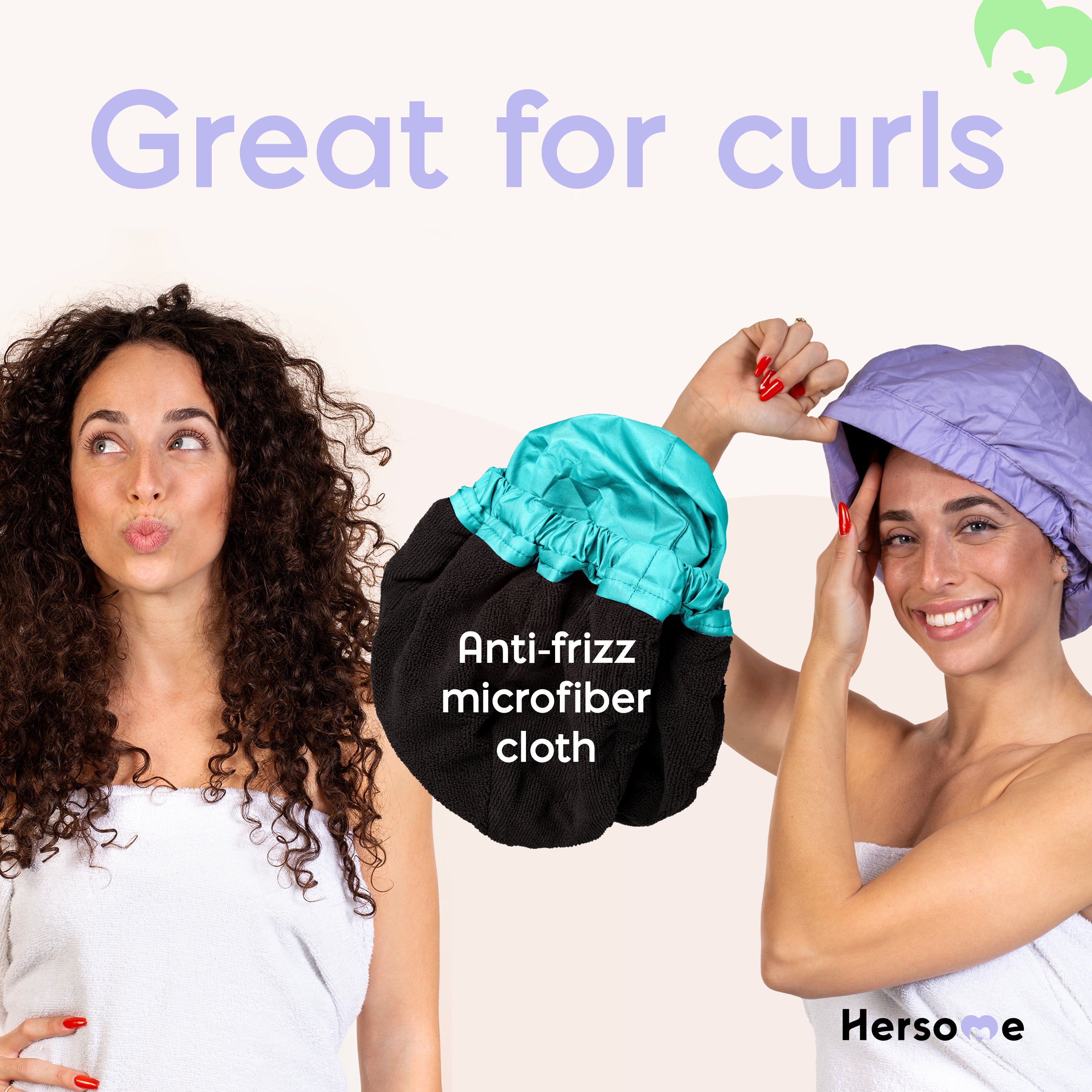Lilac Shower Shower Cap For Women β Reusable, Waterproof, Humidity-Proof