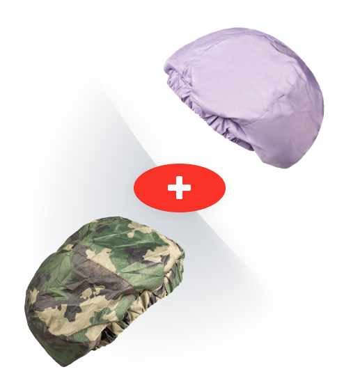 Lilac (Women) + Green Camouflage (Men)